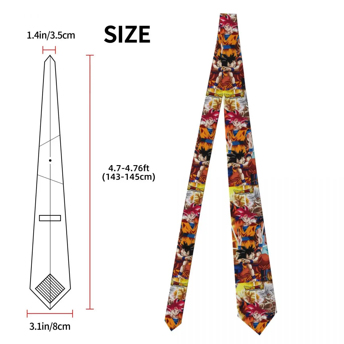 Corbatas personalizadas con póster de Anime Goku Ultra Instinct, corbatas formales de seda novedosas para hombres, corbatas de negocios