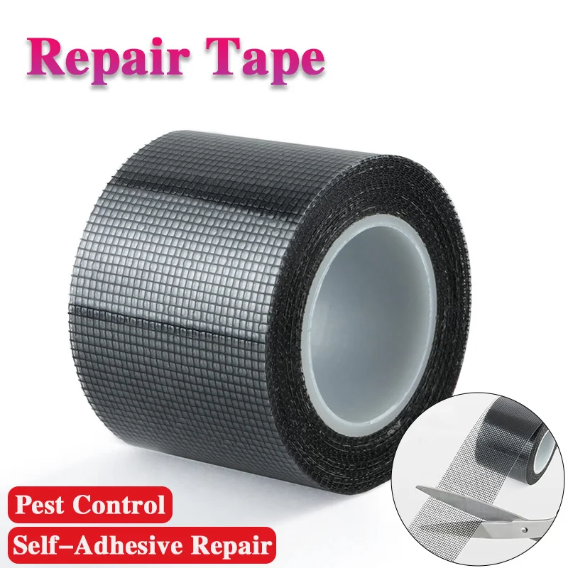 Window Mosquito Net Repair Tape Self Adhesive Window Screen Repair Patch Strong Anti-Insect Fly Mesh Broken Holes Repair Tape