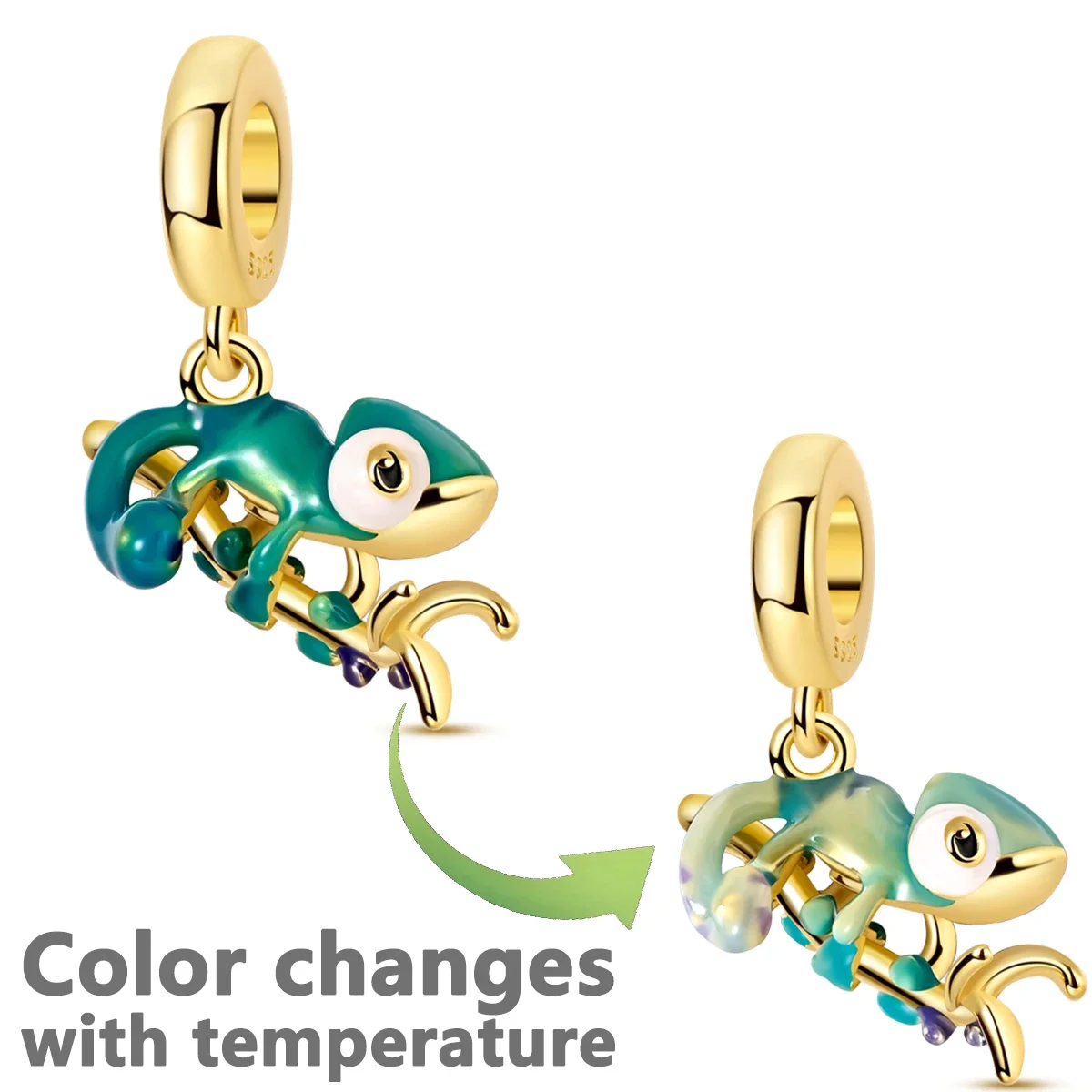 Hot Sale 925 Sterling Silver Animal Series Cat Dog Rabbit Bird Bee Crab Chameleon Beads Pendant Necklace Bracelet Jewelry Gifts view 4