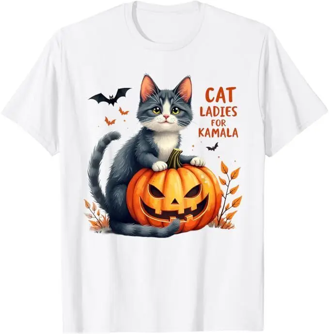 

Cat Ladies for Kamala Funny Cat 2024 Halloween Elections Unisex T-Shirt