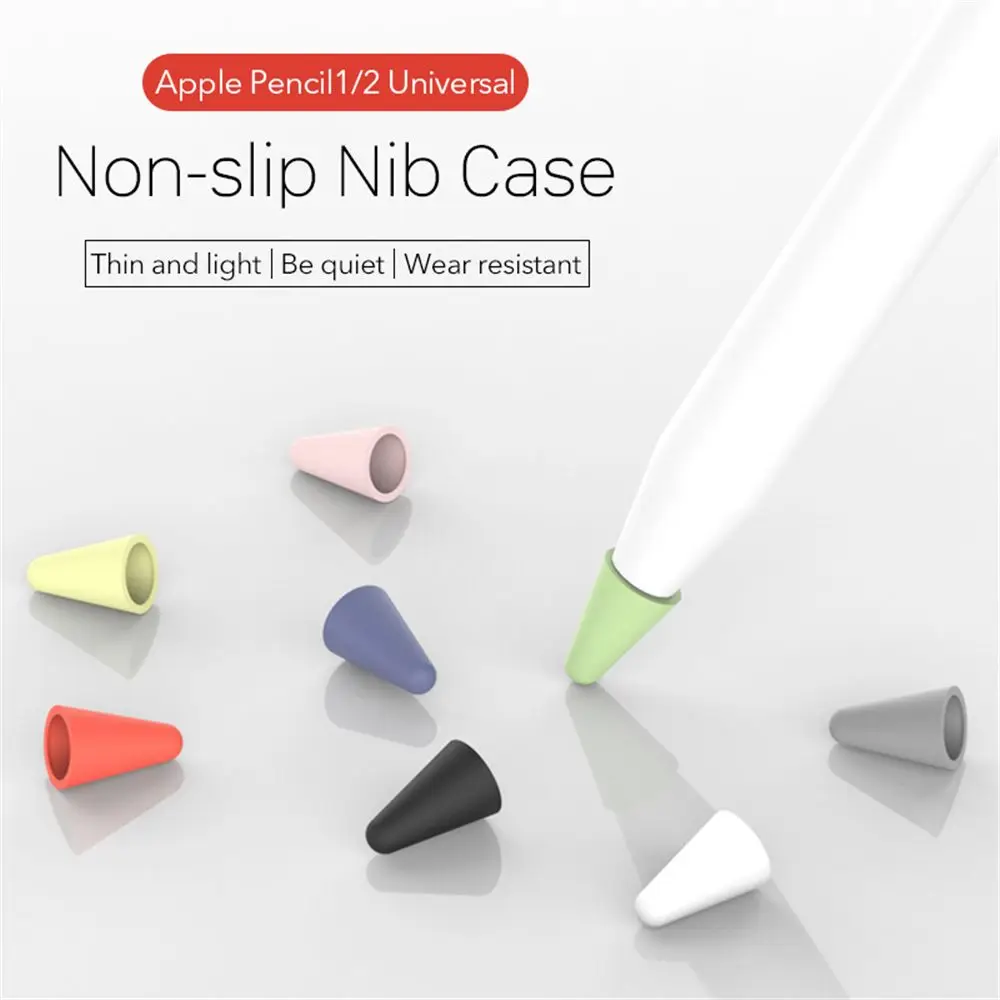 Noise Non Slip Nib Protector Tip Cover Case Sleeve Wrap Friction Smooth Tips For Apple Pencil 1 2 iPad Pro Mini Air