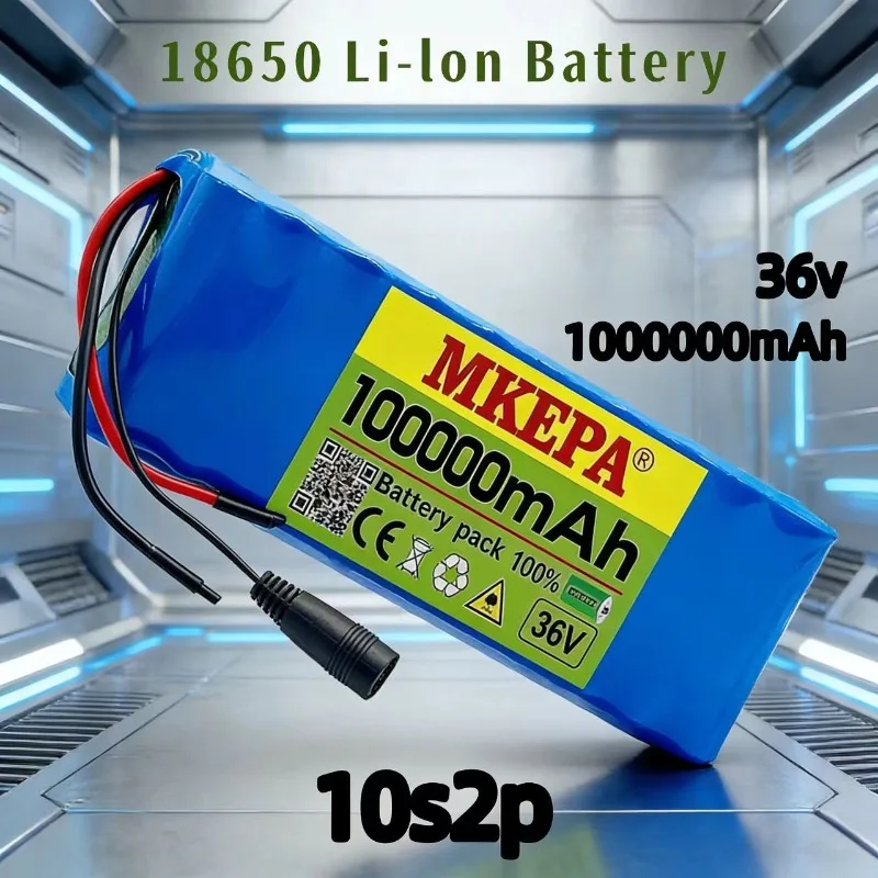 

Мощный 36-вольтовый блок питания, 10S2P! Аккумуляторная батарея 18650 высокой емкости 100000 мАч, обеспечивающая длительное время работы при полной зарядке.