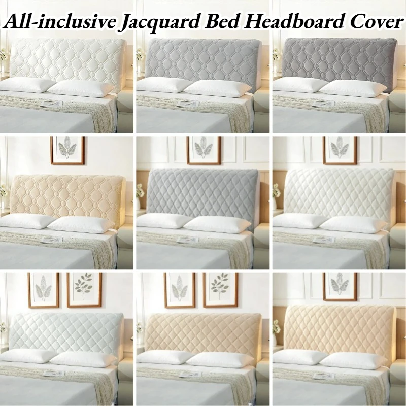 1pc All-inclusive Jacquard Bed Headboard Cover Thickened Bed Spread Backrest Anti-collision Universal Headboard Protective Cover