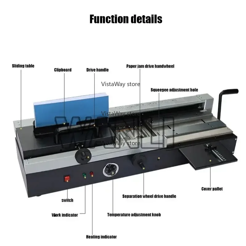 Лидер продаж 460A машина для переплета горячим клеем A4 термоплавкие складки автоматическая машина для переплета книг клей для переплета электрическая переплетная машина 1200 Вт