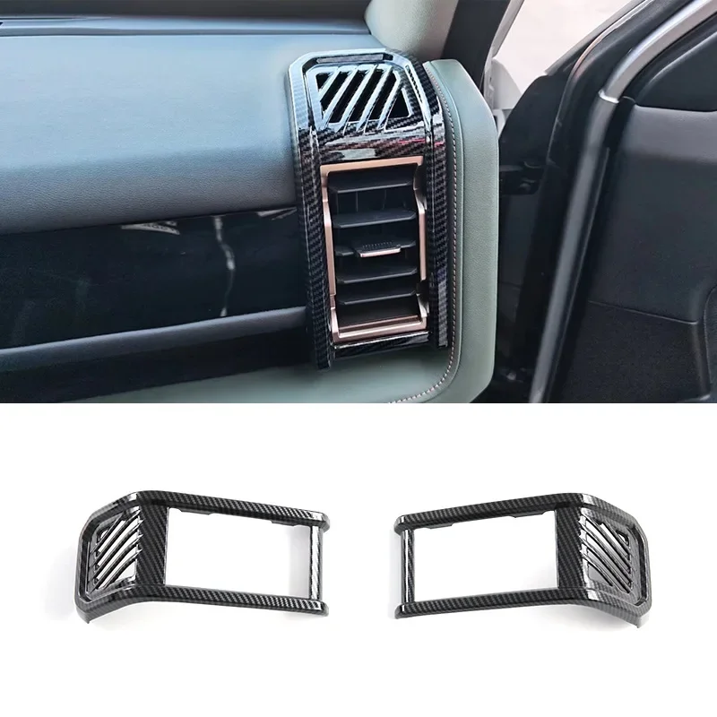 DUTRIEUX لشيري Jaecoo J6 Icar 03 24-25 ABS ألياف الكربون سيارة تكييف الهواء فتحات غطاء إطاري اكسسوارات السيارات الداخلية