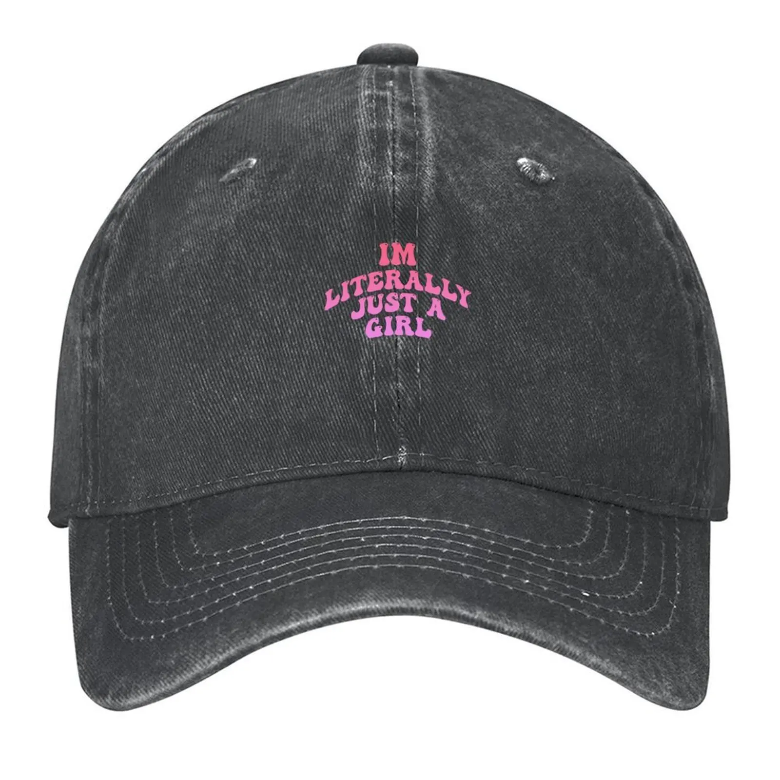 

I'm literally just a girl Sticker Baseball Cap Golf Hat Man Anime Rave Winter hat Trucker Hats For Men Women's