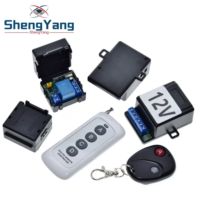 TZT حار تيار مستمر 5 فولت 12 فولت 10A التتابع 1CH 2CH اللاسلكية RF التحكم عن بعد التبديل الارسال مع وحدة الاستقبال 433 ميجا هرتز LED التحكم عن بعد