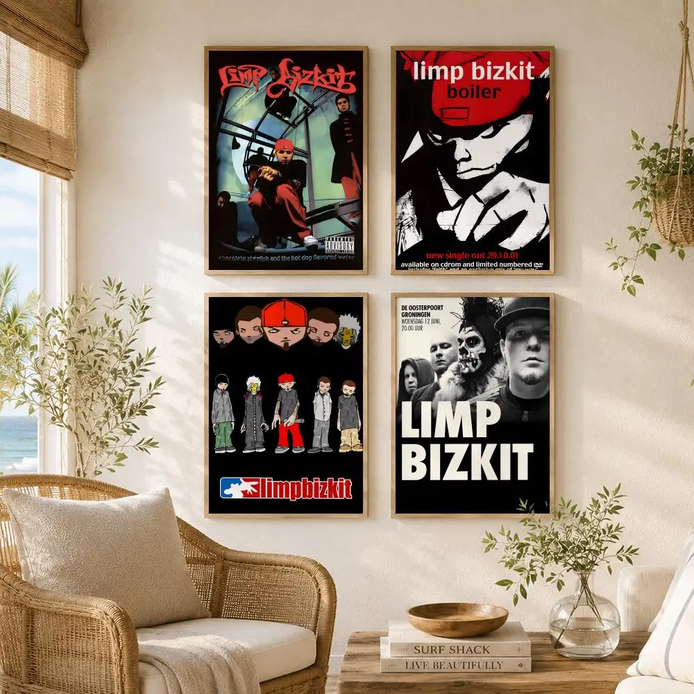 Постер с изображением рэпера и певца Limp Bizkit, стилизованное художественное текстурированное полотно для украшения стен спальни, гостиной, интерьера.