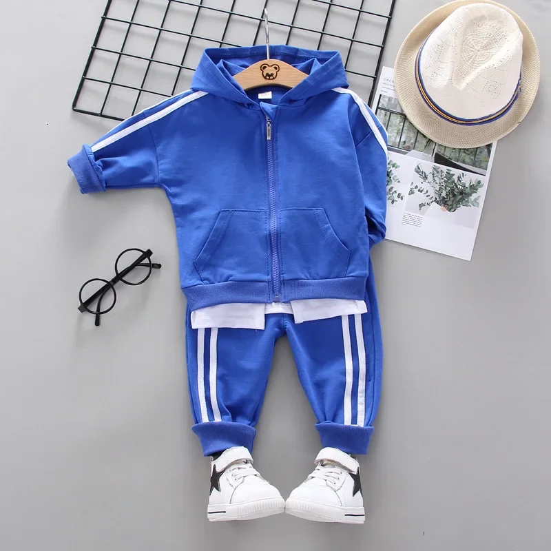 New Spring Autumn Baby Boys Clothes Children Girls Sports Hooded Jacket Pants 2Pcs/Sets Toddler Casual Costume Kids Tracksuits