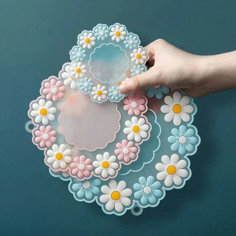 Cute Daisy Blossom Table Mat Anti-skid Cup pads Tea Cup Milk Mug Coffee Cup CoasterHeat Insulation Kitchen Accessories Placemat