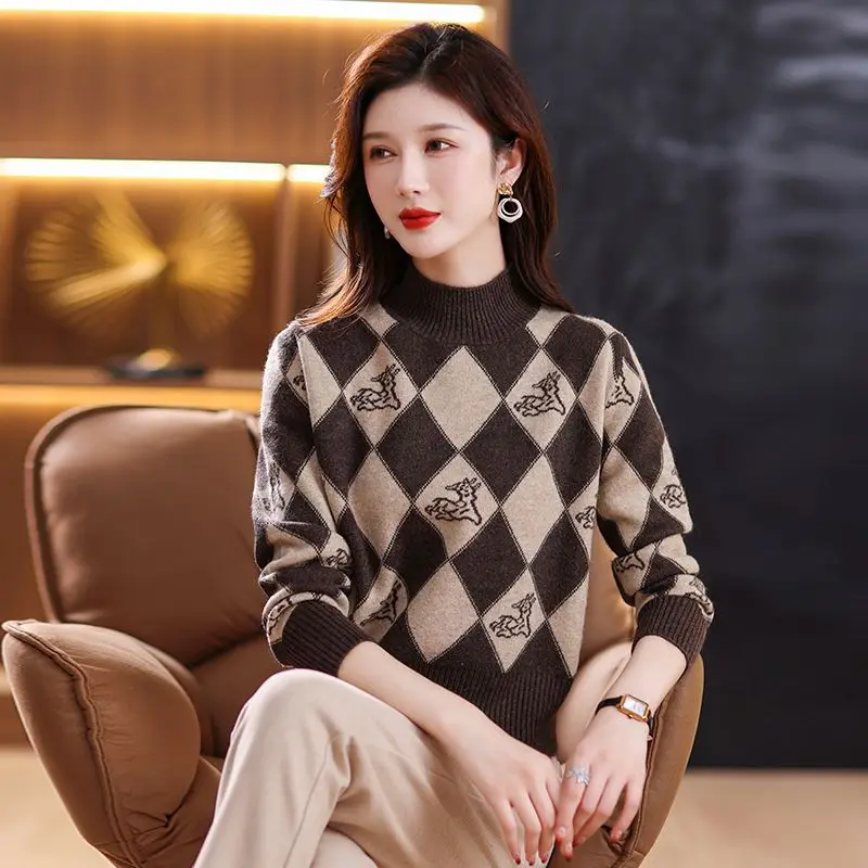 Bla Knitted f High Collar ort Base irt Women's Autumn Winter Slim Fit Inner Wear ort High Waist Top