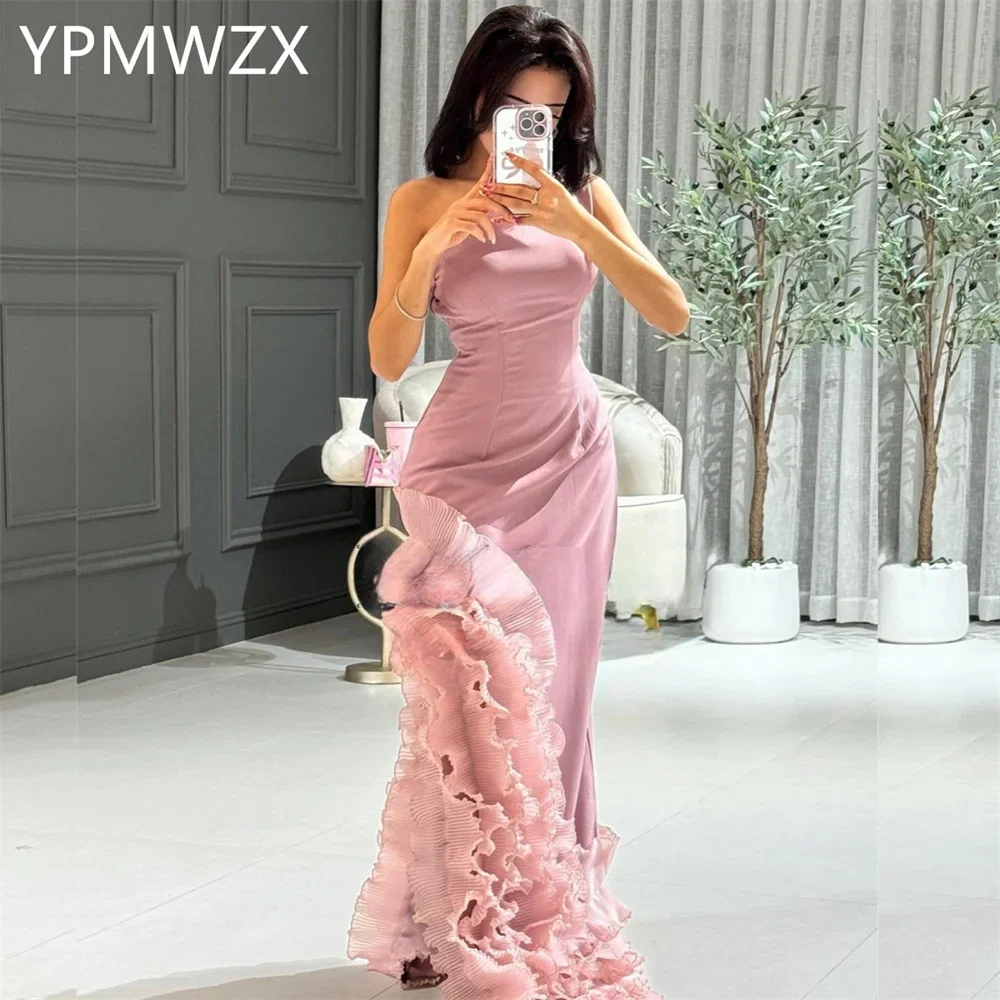 

Customized Party Dress Occasion Prom Gown YPMWZX Strapless A-line Floor Length Skirts Bespoke Dresses Evening Formal W