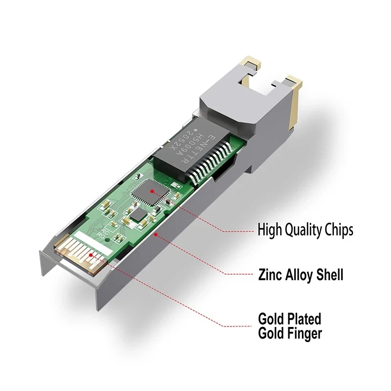 

Медный модуль SFP+-RJ45, 10 Гбит, разъем RJ45 10GBase-T, 30 м, совместимый с маршрутизатором/TP-Link/Zyxel/HORACO/AUSU