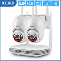 KERUI 8CH Security Camera System 4MP 6MP Dual Lens NVR Kit CCTV Audio Record Human Detect Outdoor Video Surveillance IP Camera