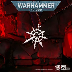 Starforged Star Casting Chaos: The Seal of Chaos: War Hammer 40K, Surrounding Titanium Steel Trendy Popular Pendant