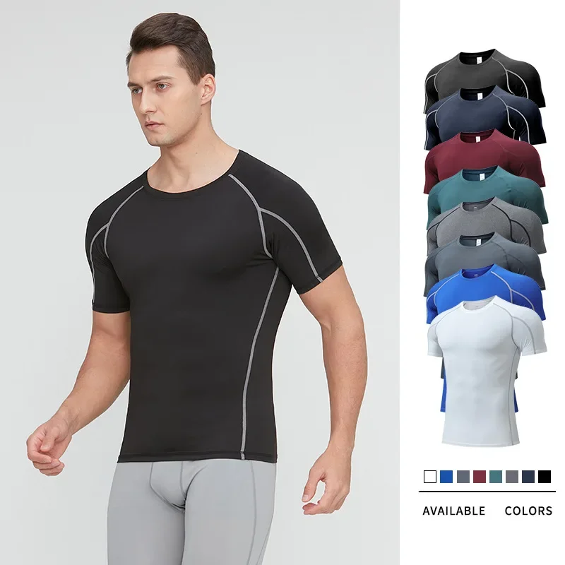 

Tights Short Sleeve Compresion T-Shirt Basketball Gym Jersey Sports Running Training Wear Quick Dry Fitness Tight Sportswear