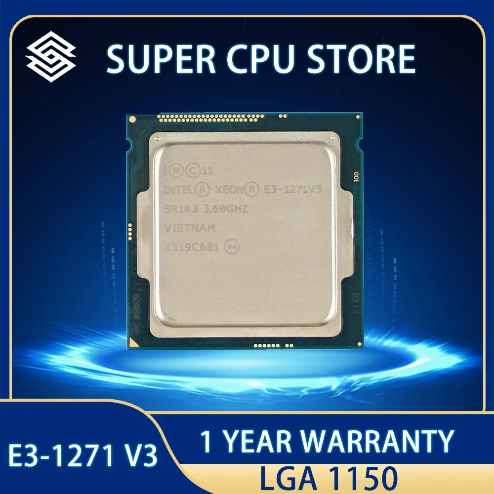 

Intel Xeon E3-1271 v3 E3 1271 v3 E3 1271v3 CPU Processor L2=1M L3=8M 80W 3.6 GHz Quad-Core Eight-Thread LGA 1150