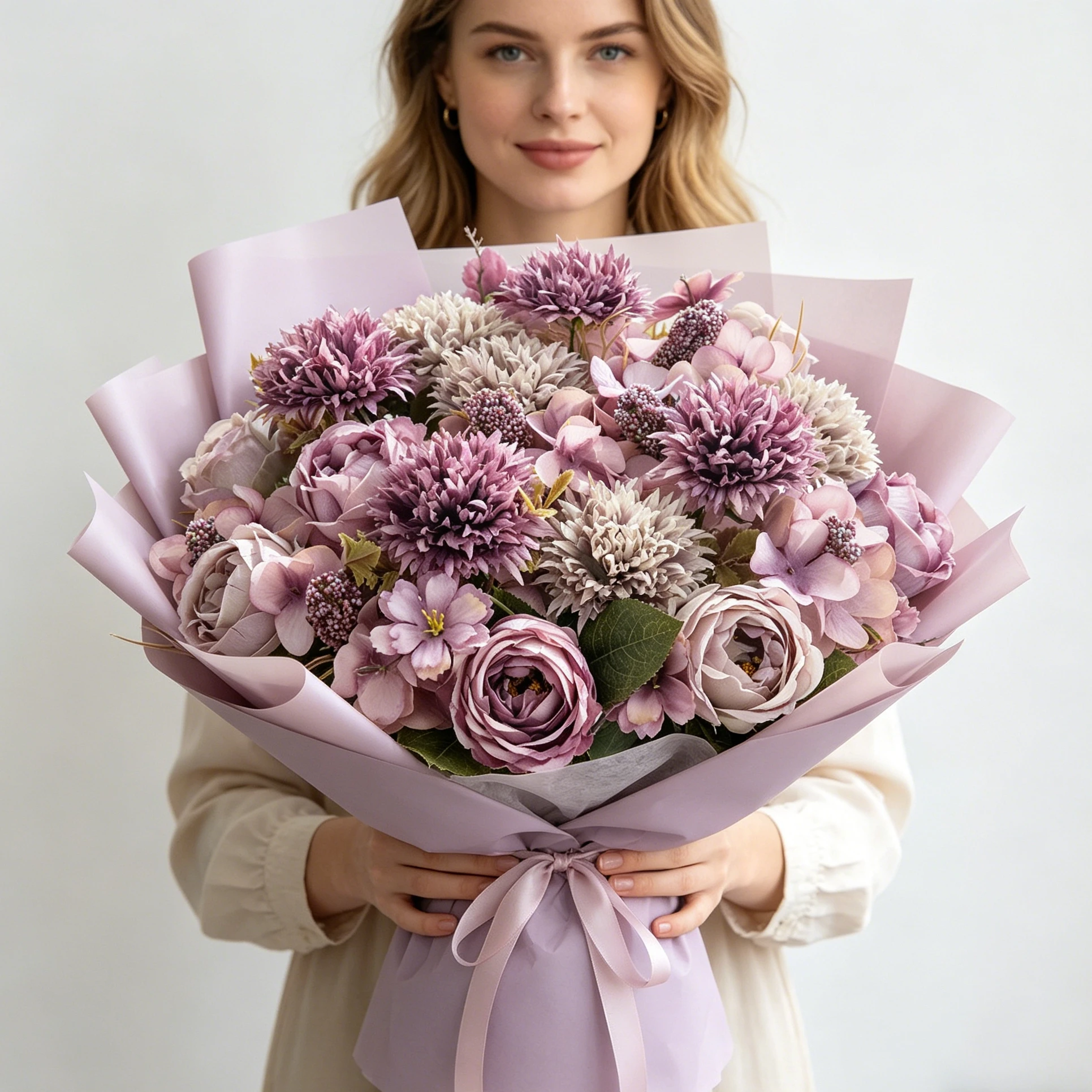 1/4 Stück Künstliche Seiden-Pfingstrosen und -Rosen für Außenbereich, Garten, Party, Hochzeit, Brautstrauß, Heim, Esszimmer, Tischvase, Wanddekoration