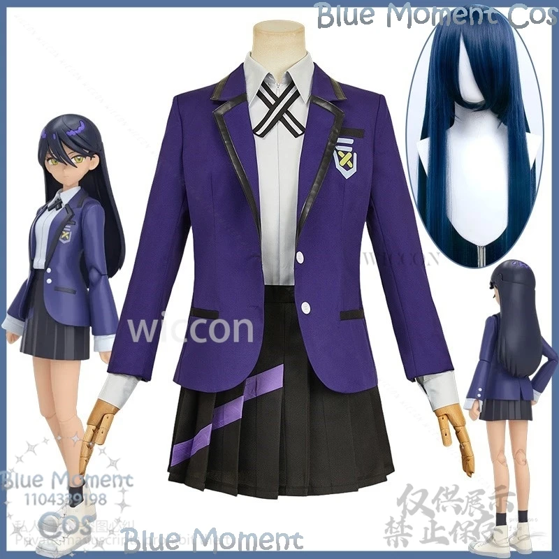 

Anime GQuuuuuuX Cosplay Gundan Nyaan Costume JK School Uniform Dress Kawaii Wig Girls Woman Halloween Party Play Cos Customized