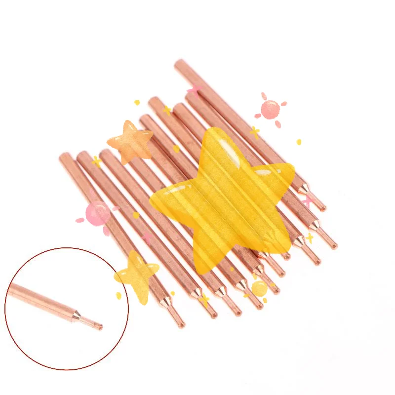 2/5/10Pcs 3MM Purple Copper Oxide Electrode Head 18650 Power Battery Double Head Spot Welding Needle