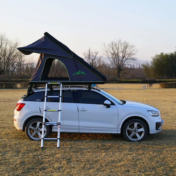 

Waterproof 600D Oxford Quality Hard Aluminum Triangle Rooftop Tent 2 Persons SUV Pickup Car Roof Tent