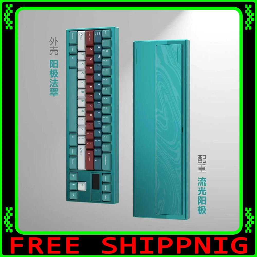 

QUER Vela70 R2 Mechanical Keyboard Kit Tri Mode Wireless Keyboard Kit GASKET Hot Swap Screen Aluminum Keyboards PC Accessories
