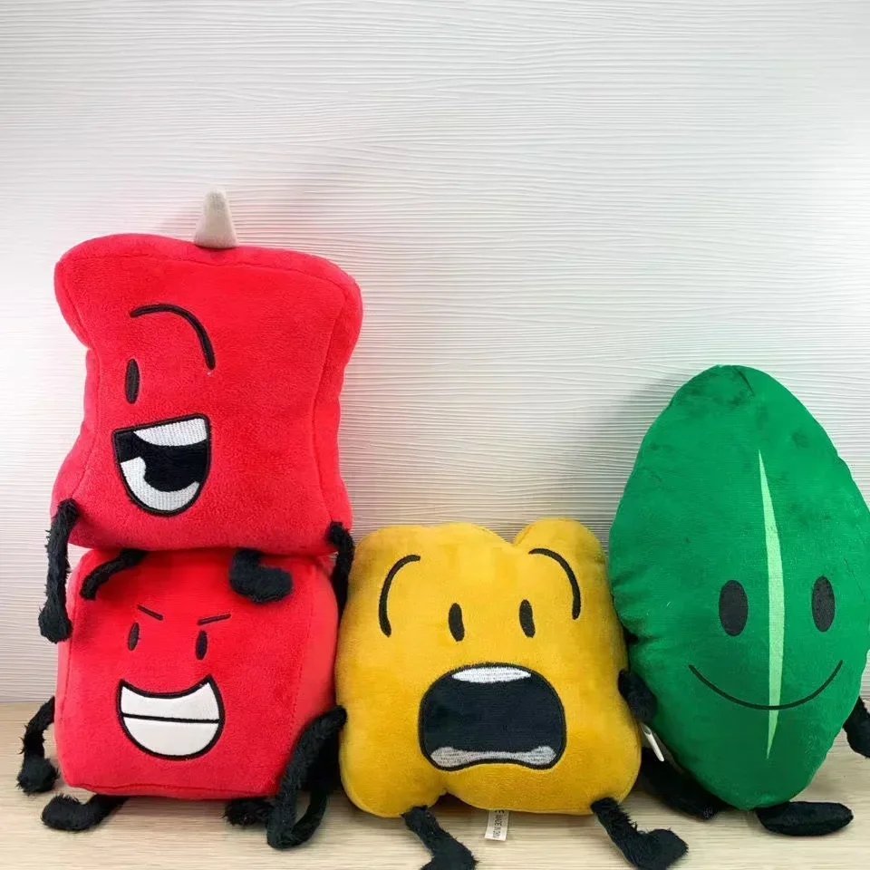 Battle for Dream Island Plush Toy BFDI Plushie Dolls Anime Leafy Firey Flower Water drop Bubble Stuffed Figure Kids Peluche Gift