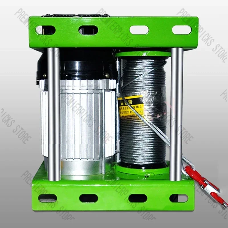 980W/1400W Wire Rope Hoist with Wireless Remote Micro Electric   Winch  220V 400kg/600kg