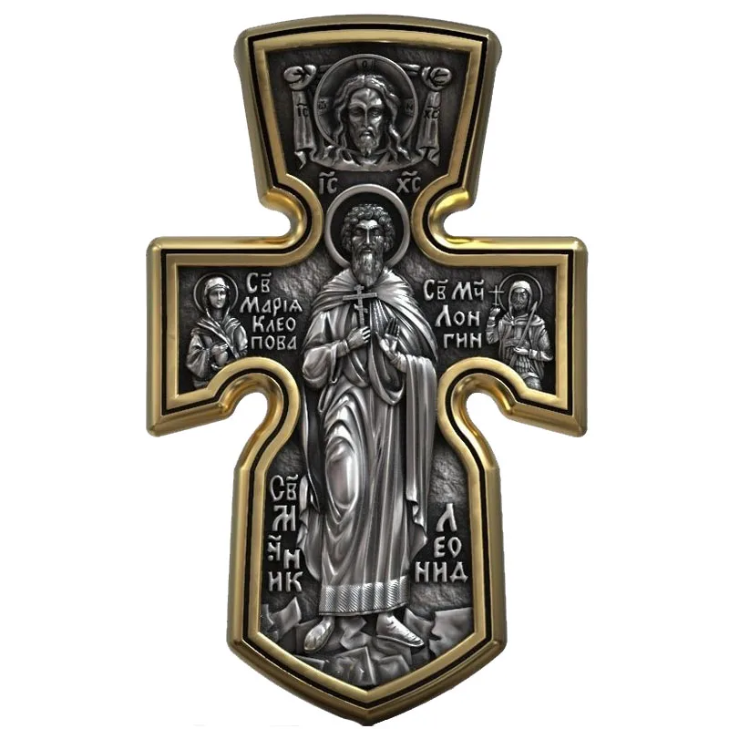 

24 г позолоченный крест Святой Троицы, христианский культовый позолота, распятие, крест Троицы по индивидуальному заказу, сплошное серебро 925 пробы