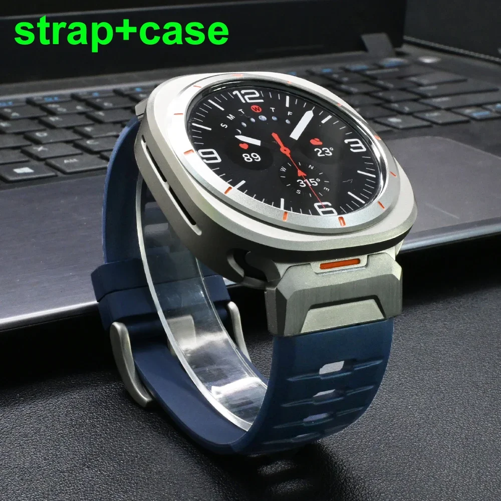 Soft Silicone Strap+Case for Samsung Galaxy Watch 7 Ultra 47mm Sports Smart Wristband Bracelet Correa GALAXY Watch7 Ultra Band