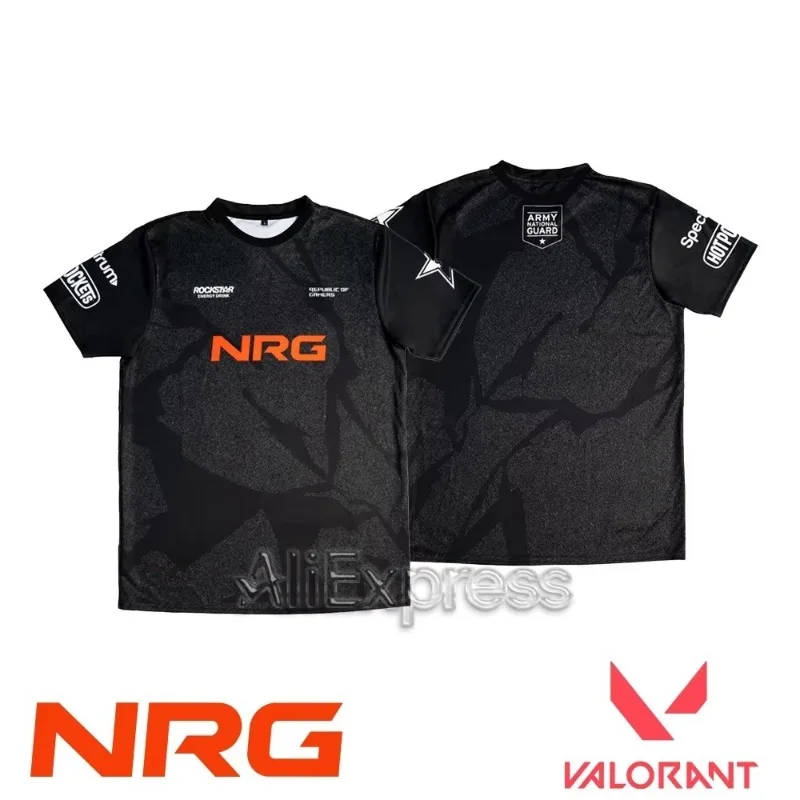 New NRG Esports Club Shirt T-shirt Valorant Event Men's Team Uniform T-shirt Game Style Fashion Sportswear Women's Top Men's