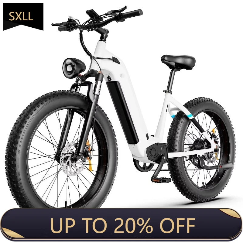 

SXLL OBX EV900X Men's Retro Electric Bike Long Distance Off-Road Moped with Medium Motor 52v Lithium Battery, Suitable for Adult