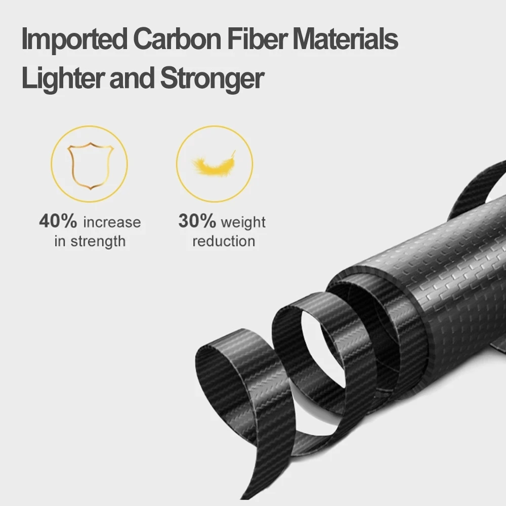 Telein คาร์บอนไฟเบอร์0.9เมตรไม้เซลฟี่ที่เบาที่สุดอลูมิเนียมอัลลอยด์ขาตั้งกล้อง GoPro HERO 12 11 10 9 Insta360 DJI Action 3 4