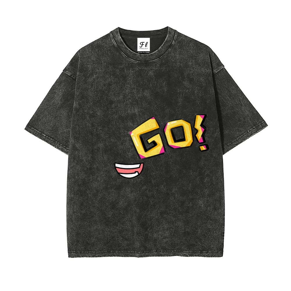 

Washed T - Shirt, Pink Cherry Blossom Graphic Print, Japanese - Inspired Design, Casual Short - Sleeve, Trendy Streetwear Tee