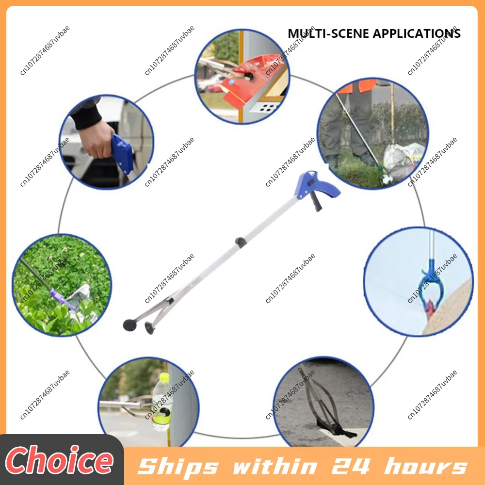 80cm Folding Litter Grabber Tool Aluminum Alloy Trash Claw Picker For Gardening Home Use And Outdoor Sanitation Work