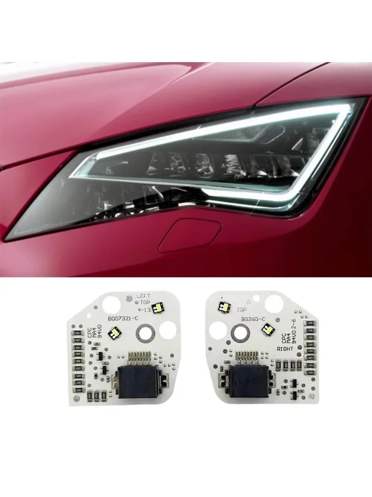 Moduł LED reflektora do Seat Leon Cupra 5F Mk3 2013-2016, moduł DRL, światła do jazdy dziennej, zamiennik Angel Eye 5F0941475/5F0941476 — 2
