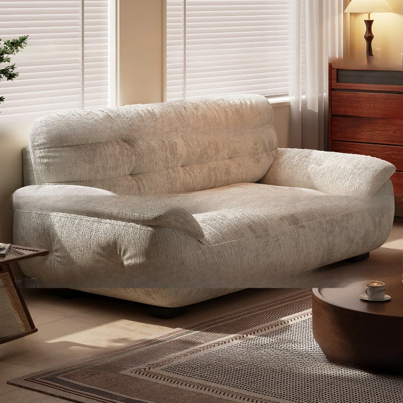 أريكة سحابة من الفلانيل الشنيل الفرنسي القديم، شقة صغيرة، سرير وإفطار، غرفة المعيشة، صف مستقيم، أريكة منتفخة فنية #1