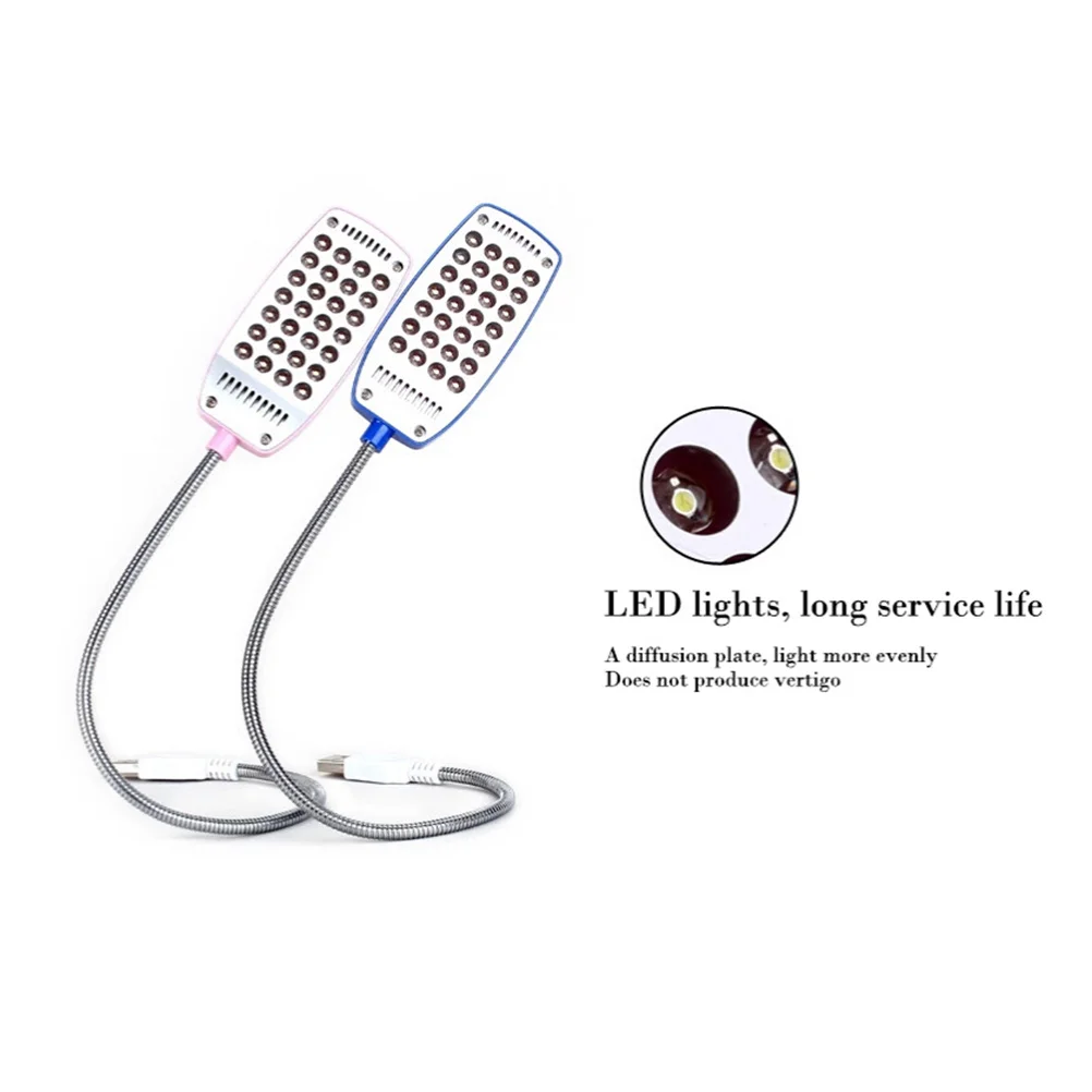 

Usb Computer Light Led Lamp With Flexible Gooseneck Bright Eye Protection For Laptop Desktop Charging Blue