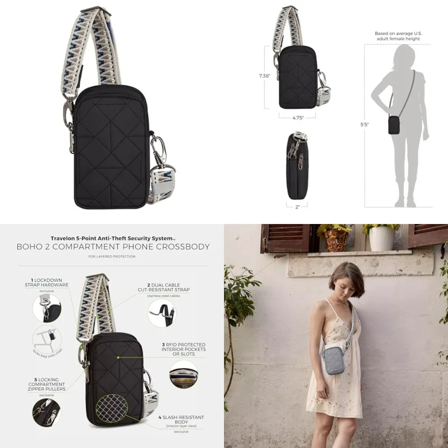

Anti-Theft Boho 2 Compartment Phone Crossbody