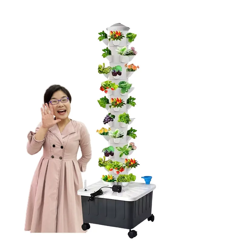 

50 Pods Hydroponic Tower,Indoor and Outdoor Greenhouse Garden Hydroponic Growing System for Herbs, Fruits and Vegetables