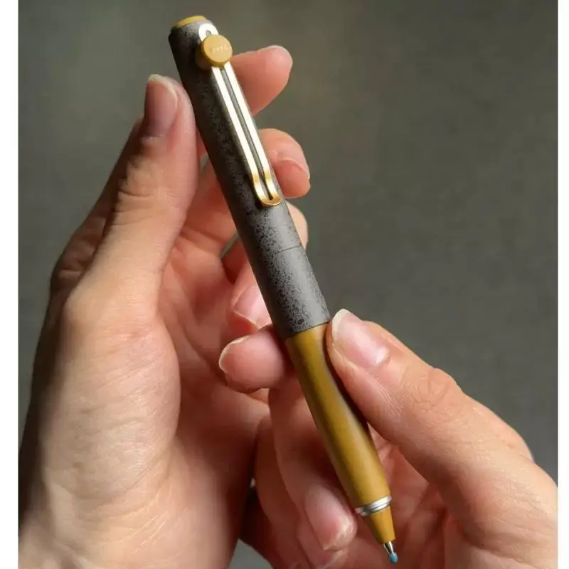 uni-ball ZENTO Signature Magnetic Cap Gel Pen,Brass Limited Edition 0.5mm Black Ink Luxury Writing Instrument for Business&Gifts - view 3