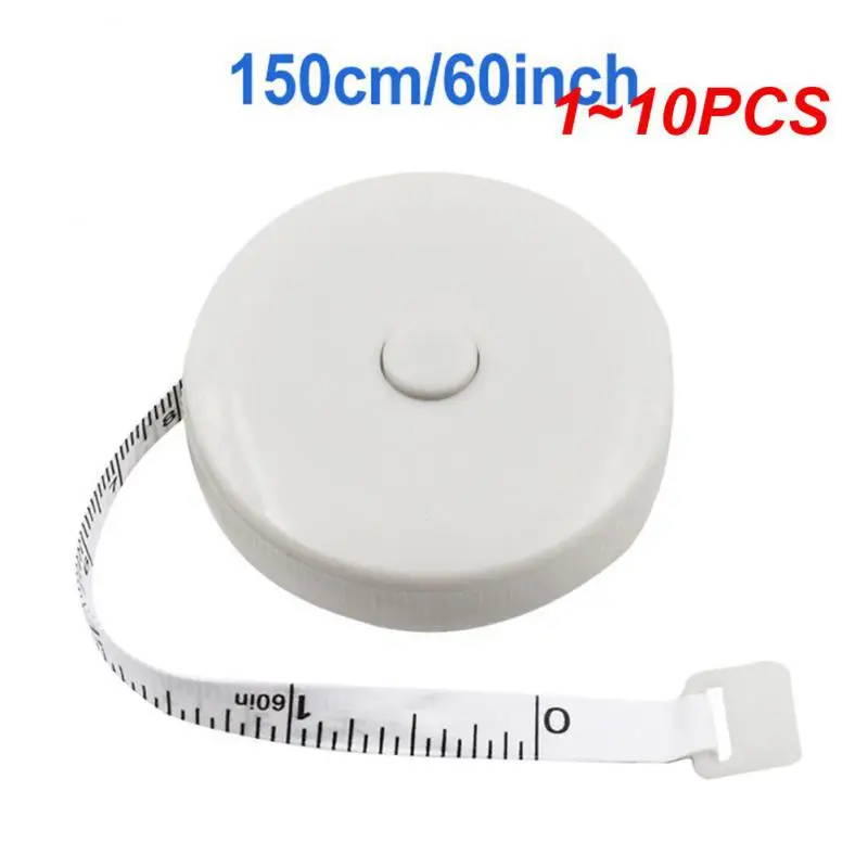 1~10PCS 150cm Mini Meter Tailor Ruler Keychain Measuring Clothing Size Measure Portable Sewing Tools