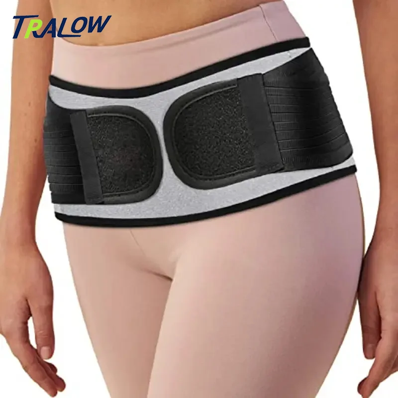

TRALOW Hip Belt for Women and Men, Pelvic, Lower Back Hip and Waist Support Breathable Elastic Lumbar Pain with Mesh Panels