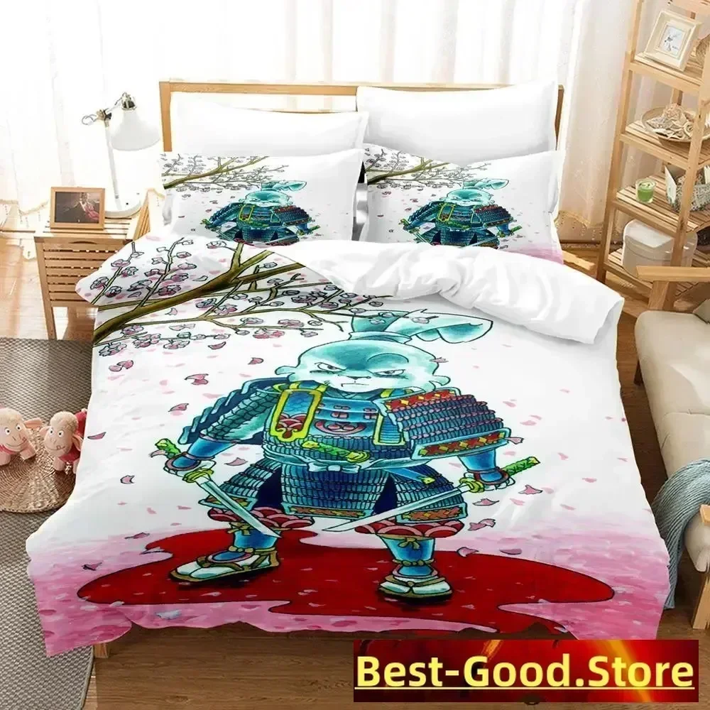 Samurai Rabbit Bedding Set Single Twin Full Queen King Size Bed Set Adult Kid Bedroom Duvetcover Sets Anime parure de lit Bed - view 3