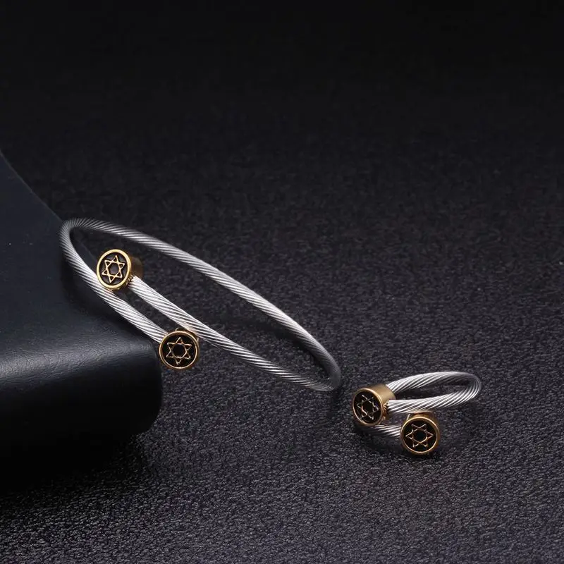 2 Pcs Brand Men Women Chain Link Charm Bracelets Vintage Stainless Steel Cuff Sporty Bracelets For Wedding Party Jewelry Gift