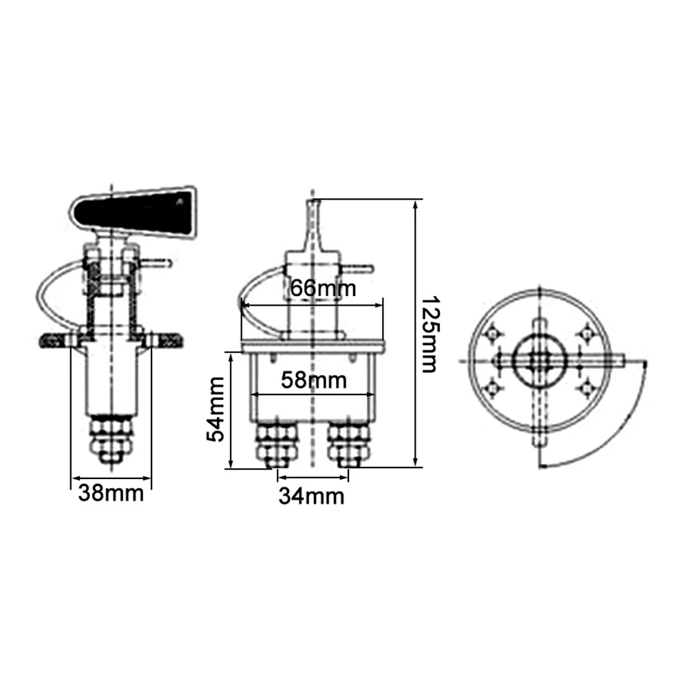 24V 400A interruttore di alimentazione della batteria dell\'auto impermeabile Kill Cut-off Switch Disconnect Cut Off Power Kill Switch per Marine ATV