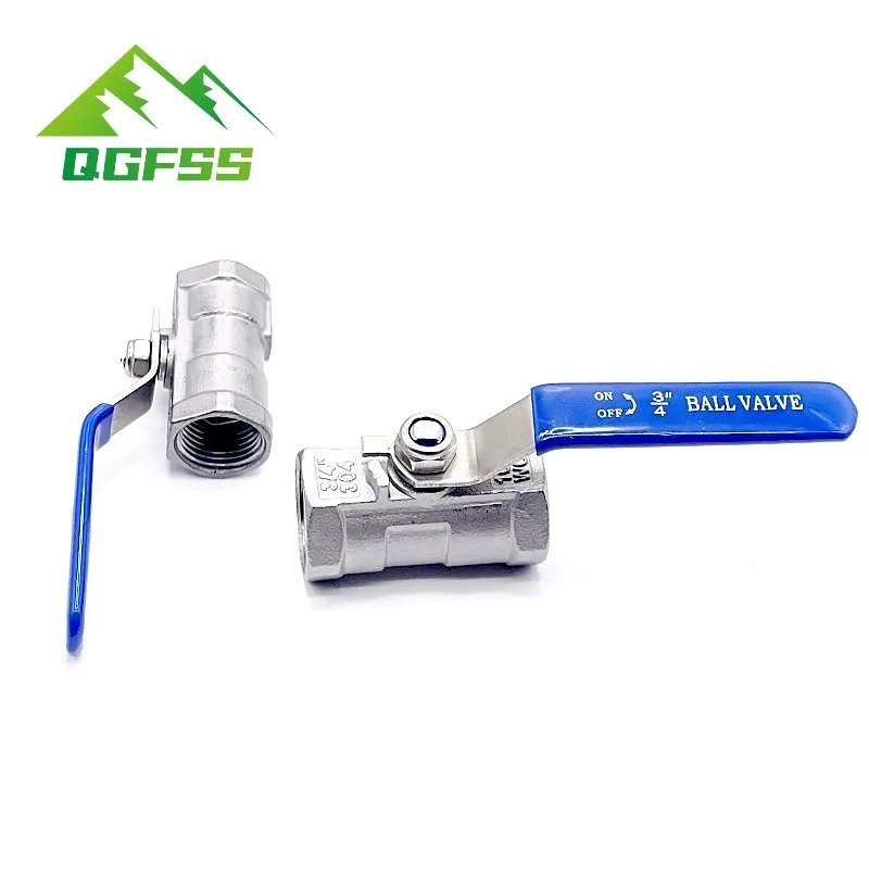 SS 304 Stainless Steel one-piece Ball Valve Female Threaded 1/4\