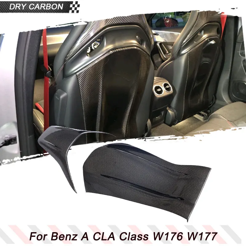 Seat Back Cover Trims for Benz A CLA Class W176 A45 CLA45 GLA45 2014-2021 Prepreg Dry Carbon Car Interior Seat Moulding Body Kit