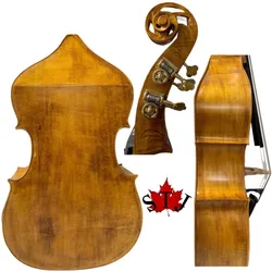 Hand Made flat back 5 strings Upright double bass 3/4 ,Maple back and Spruce wood top