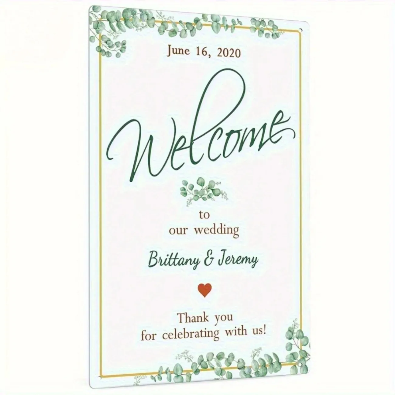 Personalized Metal Wedding Sign 
